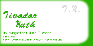 tivadar muth business card